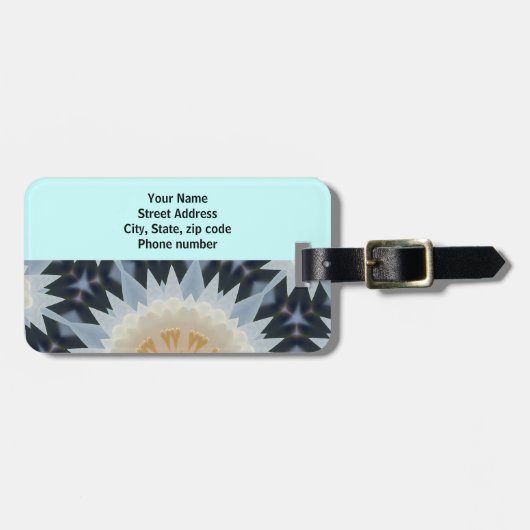 Elegante Fractale Bagage Label (Voorkant horizontaal)