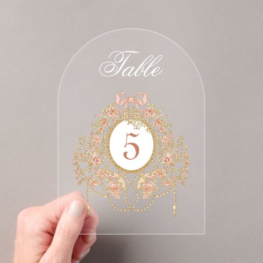 Elegante Frame Acryl Tafelnummer (Insitu (Draagbaar))