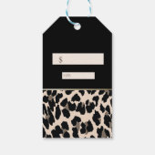 Elegante, Frame, Luipaardprint, Jurk Prijskaartjes Cadeaulabel (Achterkant)