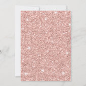 Elegante Frame Roze Goud Glitters Kaart (Achterkant)