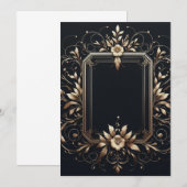 Elegante Frame Save The Date Kaart (Voorkant / Achterkant)