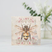 Elegante  Franse bijen Kaart (Staand voorkant)