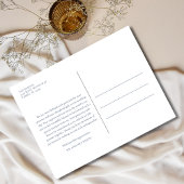 Elegante Franse Blauwe Bloemige Trouw Huwelijks Da Briefkaart