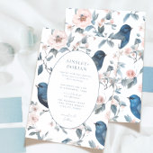 Elegante Franse Blauwe Chinoiserie bruiloft Kaart