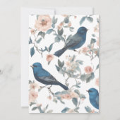Elegante Franse Blauwe Chinoiserie bruiloft Save The Date (Achterkant)