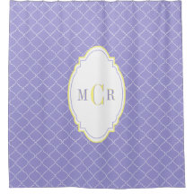 Elegante Franse blauwe gele witte Traliewerk Monog