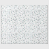 Elegante Franse Blauwe Hart Patroon Baby Boy Cadeaupapier (Vlak)