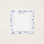 Elegante Franse blauwe toiletarmband display kaart (Voorkant)