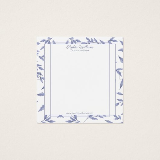 Elegante Franse blauwe toiletarmband display kaart (Voorkant)