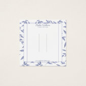 Elegante Franse blauwe toiletkoord haarspeldkaart Vierkante Visitekaartjes (Voorkant)