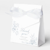 Elegante Franse Bloemen Blauw Toile bruiloft Bedankdoosjes (Voorkant Zijde)