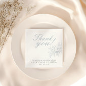 Elegante Franse Bloemen Blauw Toile bruiloft Servet