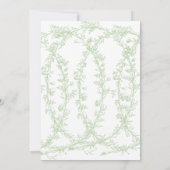 Elegante Franse Bloemen Uitnodiging van het Huweli (Achterkant)