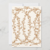 Elegante Franse Bloemen Uitnodiging van het Huweli (Achterkant)