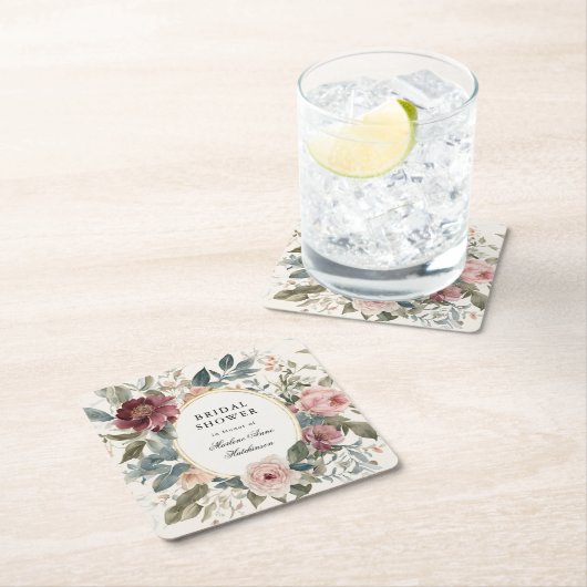Elegante Franse bloemige theepartij voor bruid in  Kartonnen Onderzetters (Insitu)