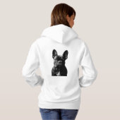 Elegante Franse Bulldog Hoodie (Achterkant volledig)