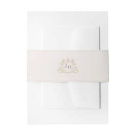Elegante Franse Château Monogram Huwelijksuitnodig Uitnodigingen Wikkel