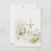 Elegante Franse Chateau Pastel Bruids Tuin Bedankkaart