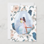 Elegante Franse  Chinoiserie Fotobruiloft Kaart (Achterkant)