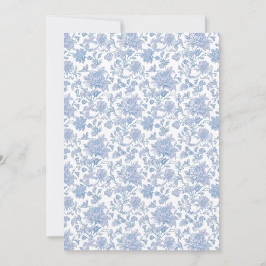 Elegante Franse Dusty Blue Arch Wedding Kaart (Achterkant)