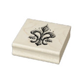 Elegante Franse Fleur de Lis Rubberstempel (Stempel)