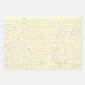 Elegante  Franse Handgeschreven Brief Sepia Inpakpapier Vel (Voorkant 2)