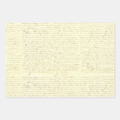 Elegante  Franse Handgeschreven Brief Sepia Inpakpapier Vel (Voorkant)