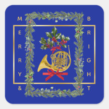 Elegante Franse Hoorn Kerst Koningsblauw