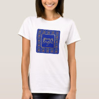 Elegante Franse Hoorn Kerst Koningsblauwe T-Shirt