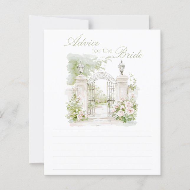 Elegante Franse Kasteeltuin Advies Voor De Bruid (Voorkant)