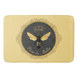 Elegante Franse Koningin Bij Grijs Goud Geel Badmat