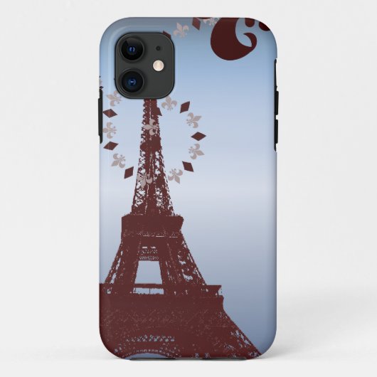 elegante franse kunst parijs eiffel tower Case-Mate iPhone case (Achterkant)