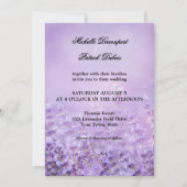 Elegante Franse lavendel bruiloft Kaart (Voorkant)