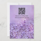 Elegante Franse lavendel bruiloft Kaart (Achterkant)