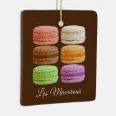 Elegante Franse Macarons - Geassocieerde Smaakcomb Keramisch Ornament (Rechts)