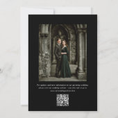 Elegante Franse Monogram QR Code Trouwdag Save The Date (Achterkant)