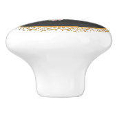 Elegante Franse Queen Bee Pink Roses Grijs Goud Keramische Knop (Zijkant)