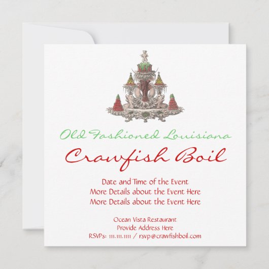 Elegante  Franse rivierkreeften / rivierkreeften k Kaart (Achterkant)