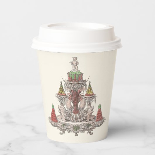 Elegante  Franse rivierkreeften / rivierkreeften k Papieren Bekers (Voorkant)