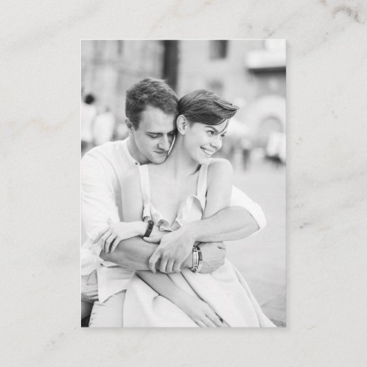 Elegante Franse Rococo bloemenframe Informatiekaartje (Achterkant)