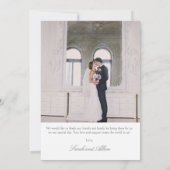 Elegante Franse rococo floraal Bedankkaart (Achterkant)