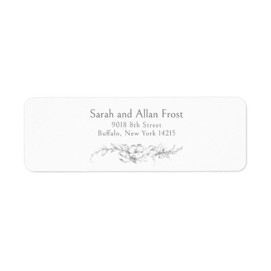 Elegante Franse rococo floraal Etiket (Voorkant)