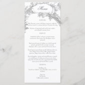 Elegante Franse rococo floraal Menu (Voorkant)