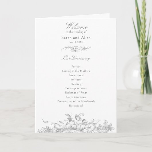 Elegante Franse rococo floraal Programma (Voorkant)