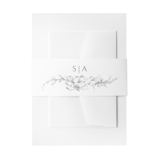 Elegante Franse rococo floraal Uitnodigingen Wikkel (Voorkant Voorbeeld)