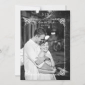 Elegante Franse Rococo Foto Opslaan van de Datum Magnetische Uitnodiging (Voorkant)