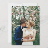 Elegante Franse roze en gouden bloemen Victoriaans Save The Date (Achterkant)