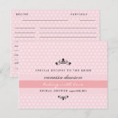 Elegante Franse Roze Vrijgezellenfeest Recept Kaar Briefkaart (Voorkant / Achterkant)