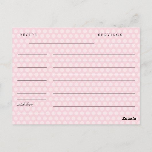 Elegante Franse Roze Vrijgezellenfeest Recept Kaar Briefkaart (Achterkant)