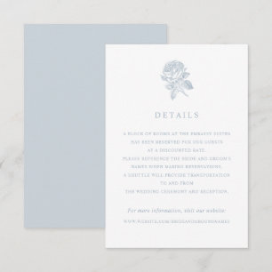 Elegante Franse Rozen bruiloft details Kaart